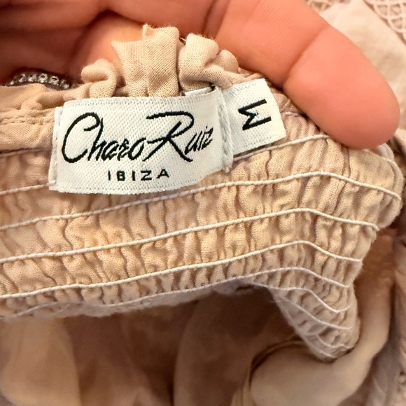 Charo ruiz Ibiza Andrea dress halter taupe color size M - Picture 4 of 7